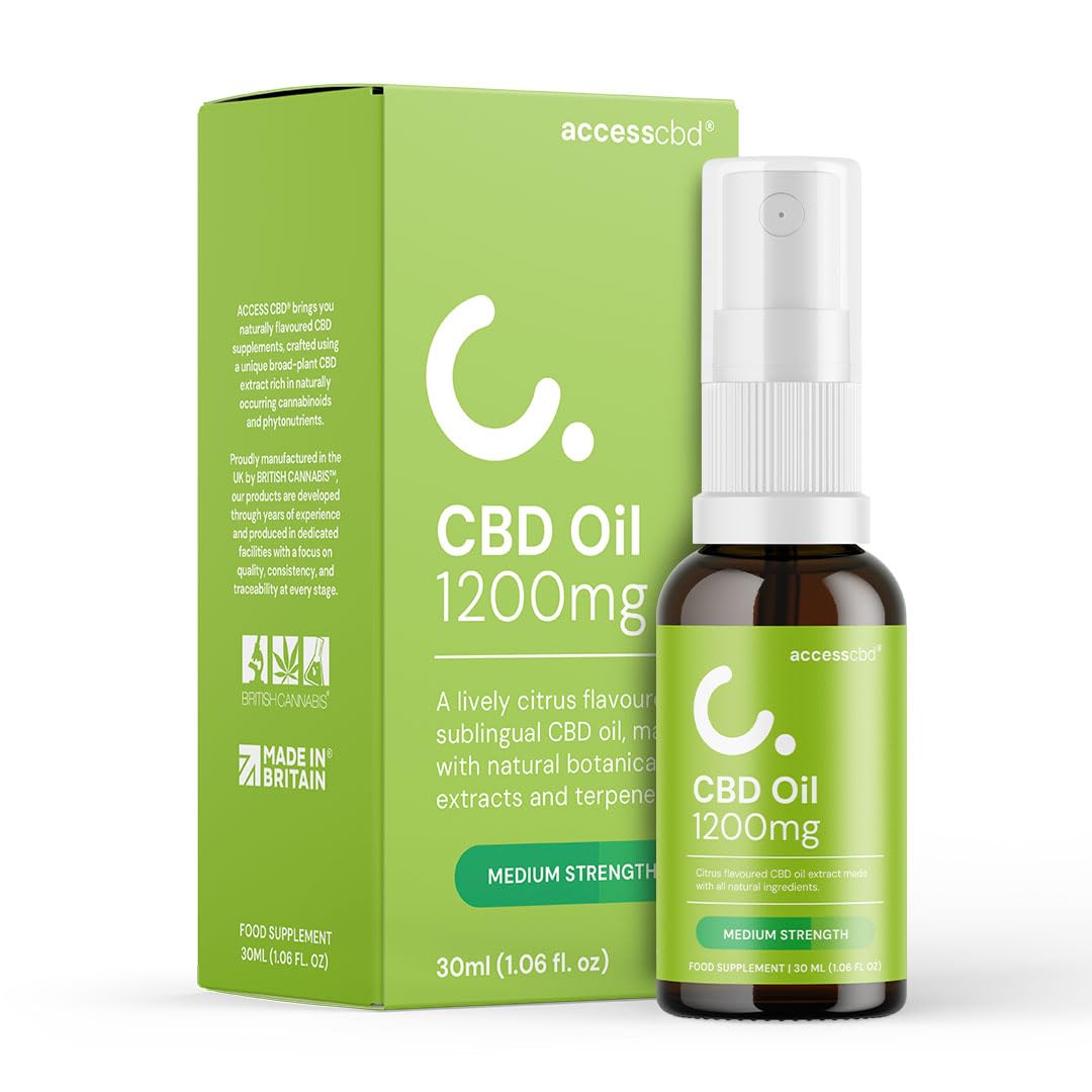CBD Oil 1200mg (30ml) Citrus Flavour, Quality CBD, Lab Tested, No