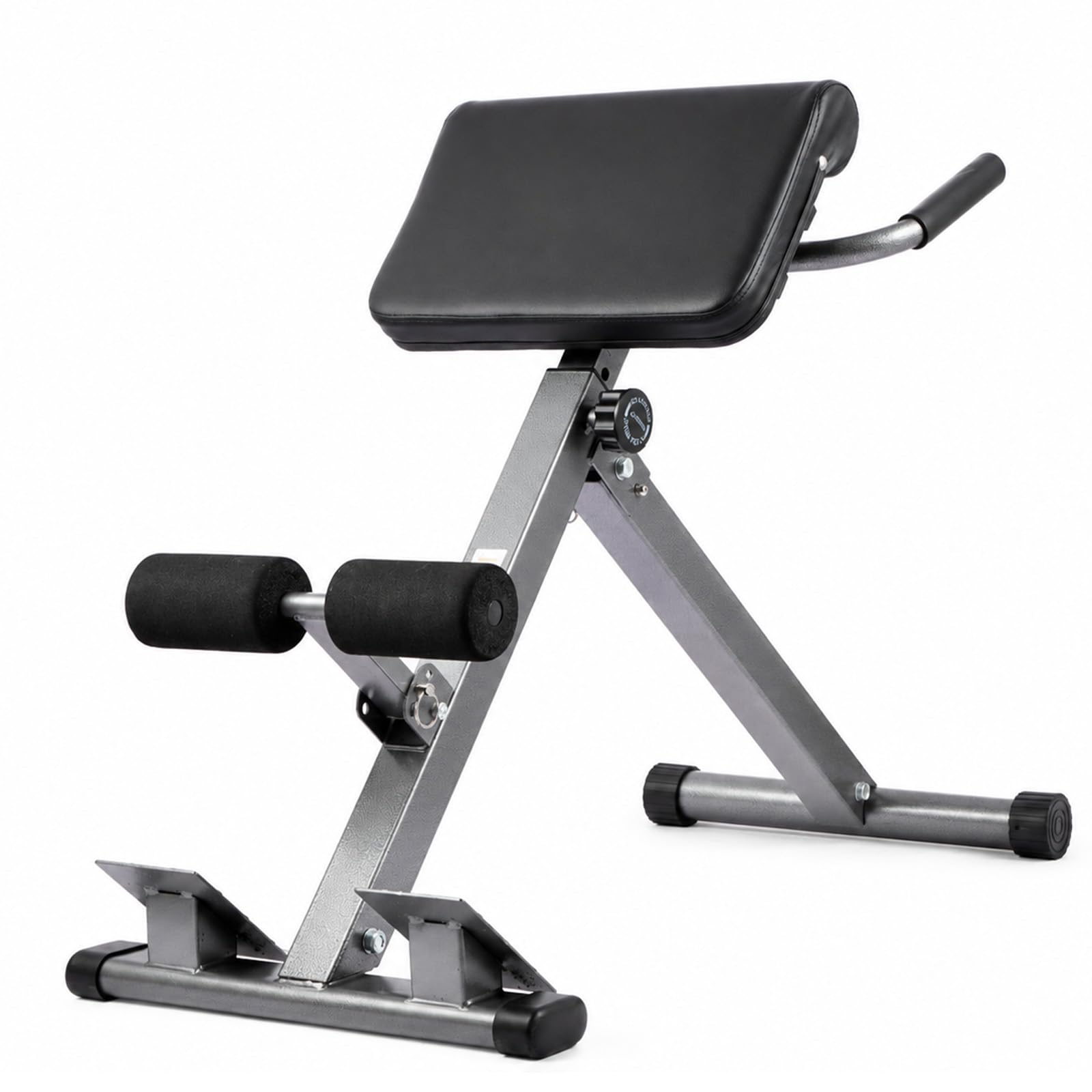 M.J COMFY-LIFE Adjustable Roman Chair Back Extension/Hyperextension Bench Steel Frame Supports 180kg 7-Level Height Adjustment (73-96cm) 106x45x43-71cm Foldable Design (Type B)
