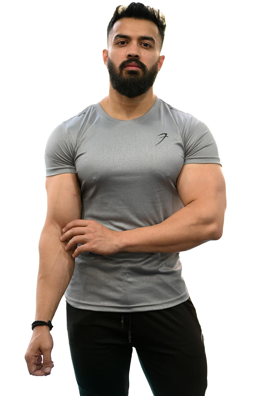fuaark Men's Round Neck Slim Fit Gym Sports T-Shirt-picture-30