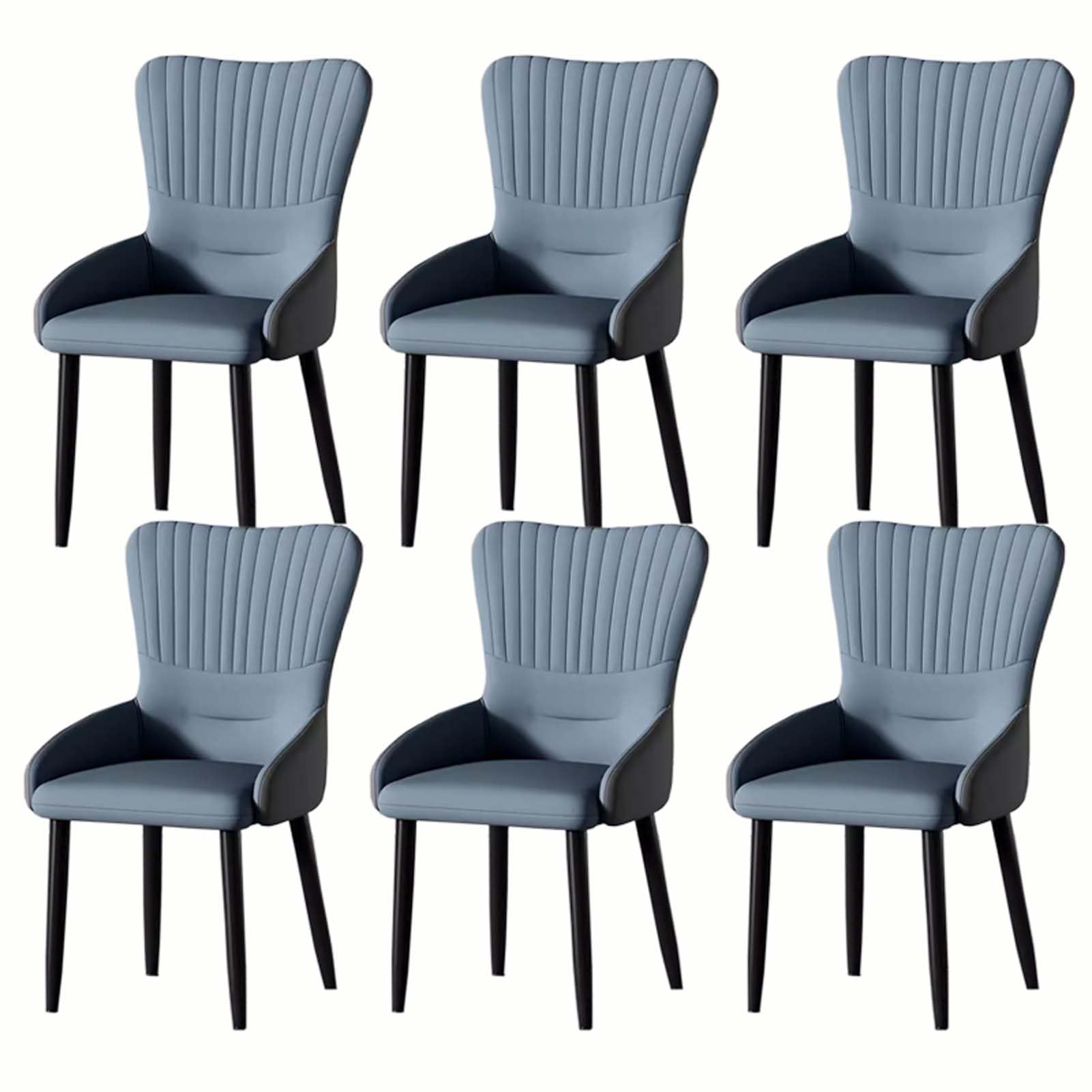 GTHTUHFD Set Of 2 Upholstered Dining Chairs With Pu Leather And Steel Legs Modern Kitchen Chair For Lounge & Bedroom,B-Set of 1