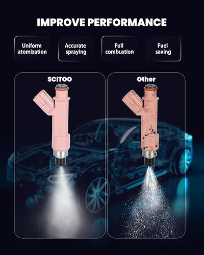 Miniatura 7 de 4 inyectores de combustible SCITOO de 12 agujeros aptos para Toyota Prius C 2012  para Toyota Prius C 2013  para Toyota Prius C 2014  para Toyota