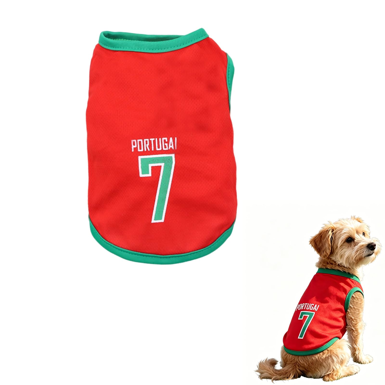 Soccer Jersey for Dogs Soccer T Shirt Sports Soccer National Team Vest Football Jersey Costume Summer Puppy Sleeveless Outfit