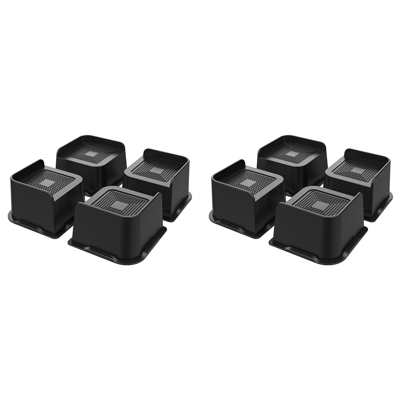 Elevadores de Cama de 3 Pulgadas Resistentes, Elevadores de Muebles de Apertura de 4,8X4,8 Pulgadas, Paquete de 8, Elevadores de Cama para Sofá, de Cama, Mesas