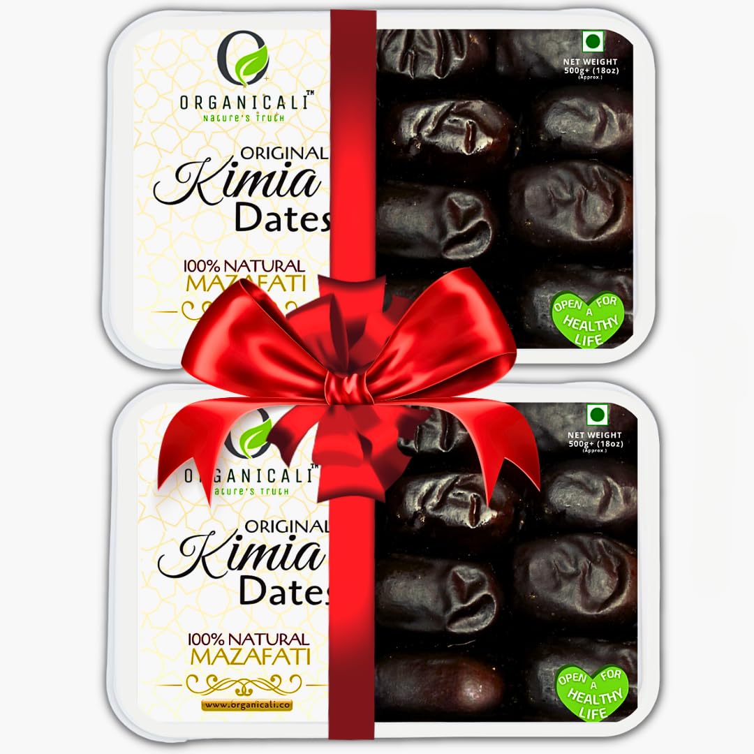 ORGANICALI: NATURE'S TRUTH Kimia Fresh Dates (1Kg -1.5Kg),Pack Of 2 Offer, Soft Juicy Dates