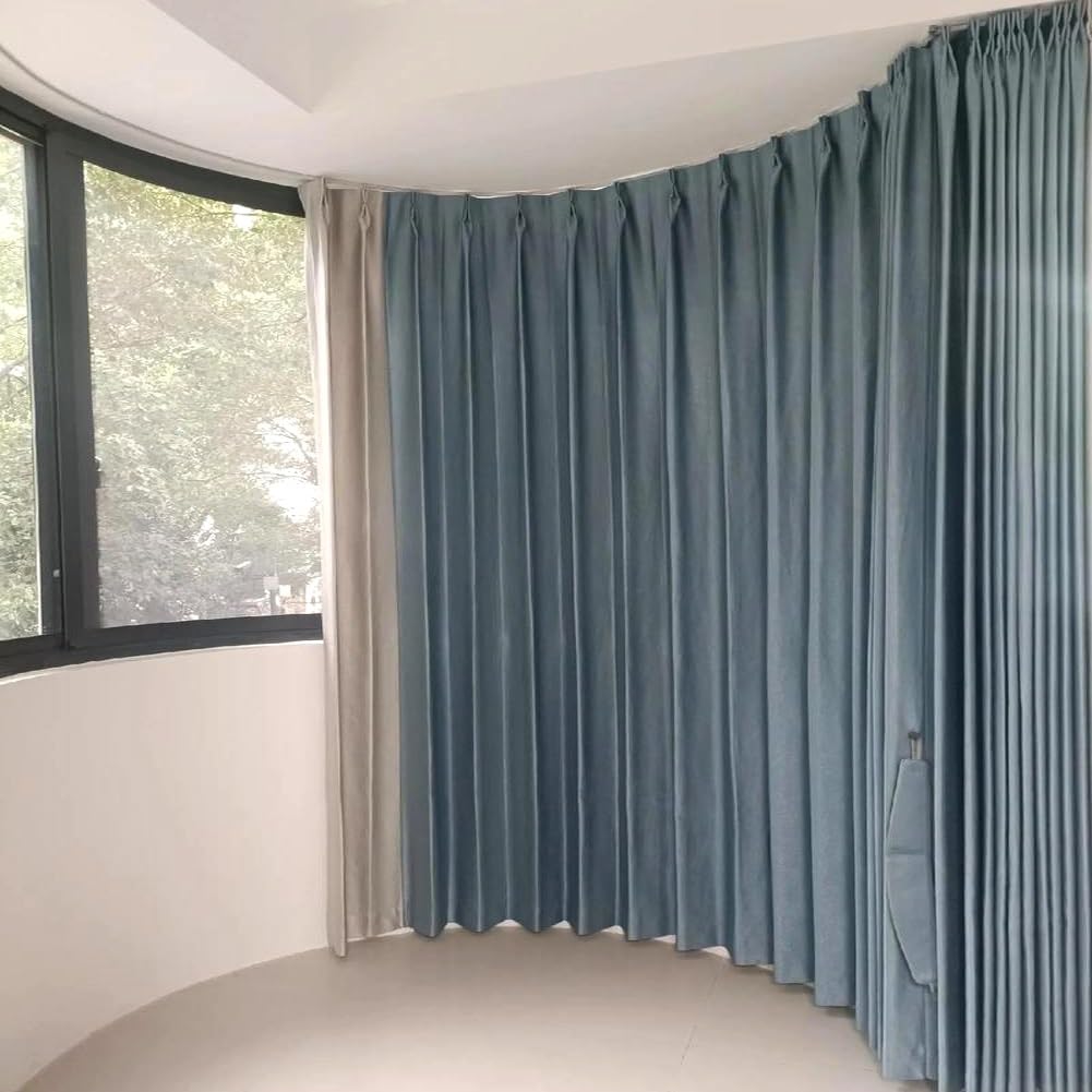 Flexible Vorhangschienengleiter, 160 cm, Decken-Doppelschiene für Wohnmobile, Raumteiler, biegbare Gardinenstange, Champagnerfarben, verstellbare Längen 120 x 500 cm