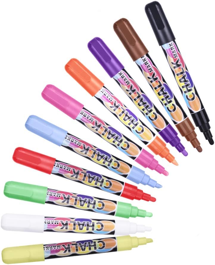 DTOL Dry Erase Markers, 10 Colors Whiteboard Markers with Erase, Fine