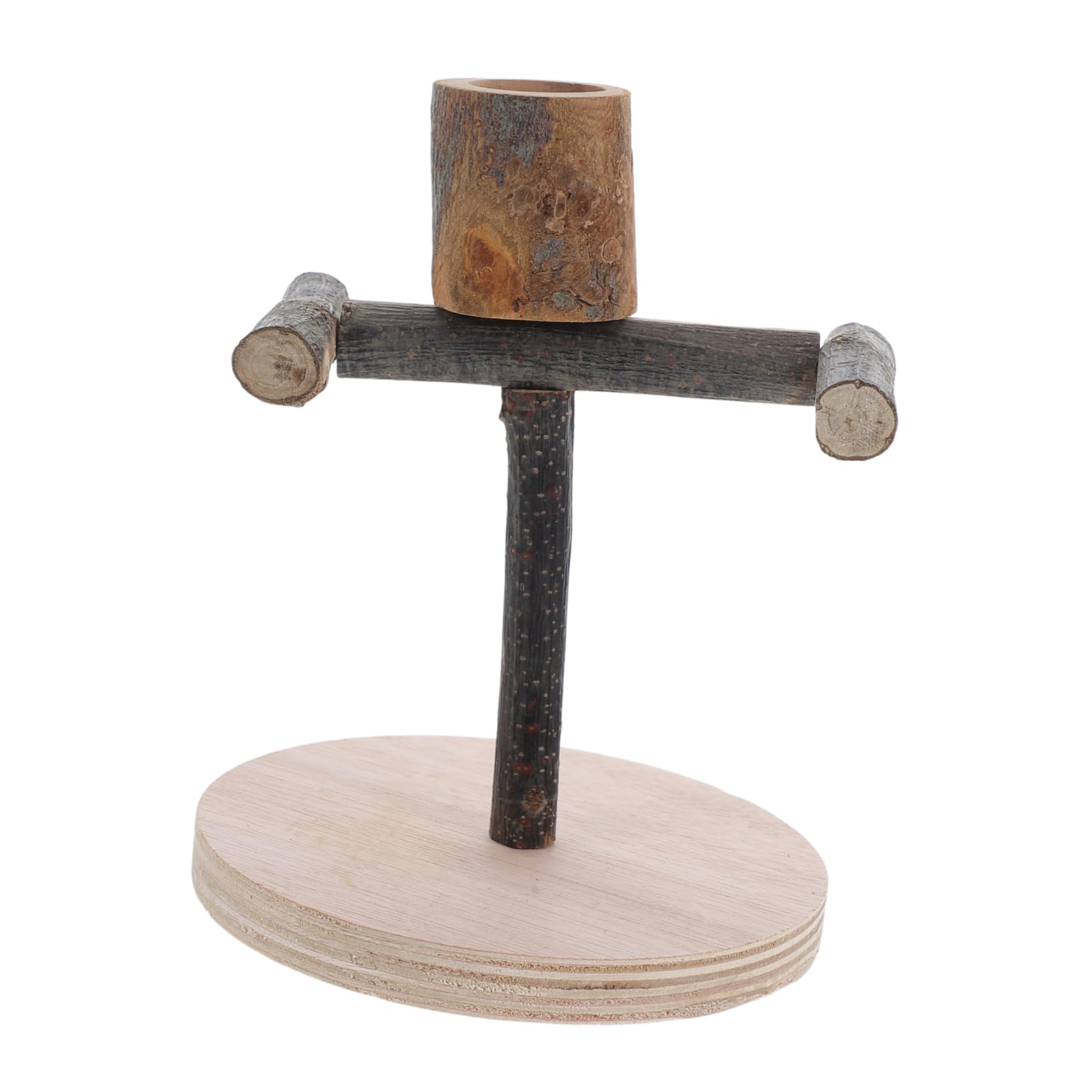 Abaodam Parrot Training Frame Parrot Feeding Device Bird Playground Stand Bird Feeding Training Parakeet Stand Parakeet Cage Accessories Coffee Wooden