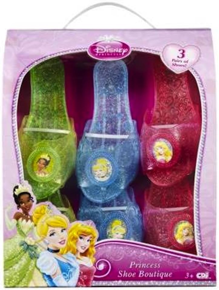 DISNEY Princess Sparkle Shoe Boutique 3 pairs Clothing, Shoes & Jewelry