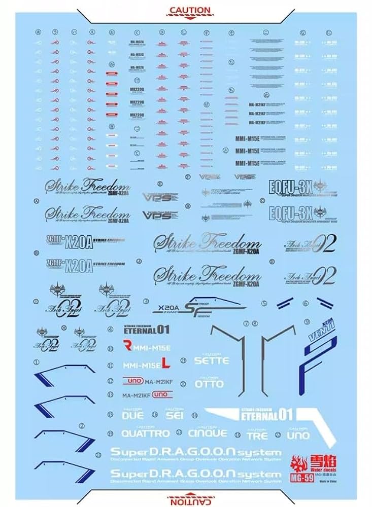 Amazon | ［MG1：100］ストライクフリーダム. 水転写式デカール
