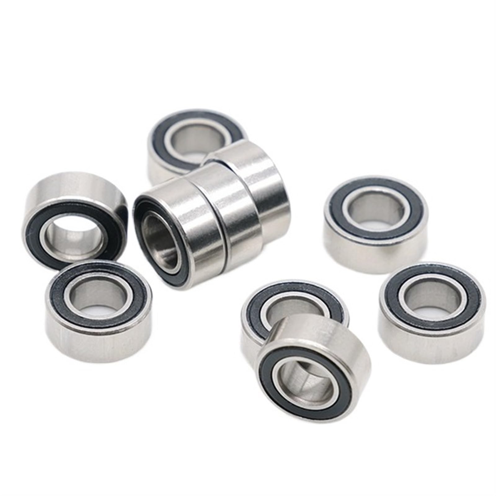 Roulement à billes à gorge profonde en acier chromé Roulement MR116RS 10 pièces 6x11x4 mm ABEC-7 Hobby électrique RC voiture camion MR116 RS 2RS roulements à billes MR116-2RS noir scellé