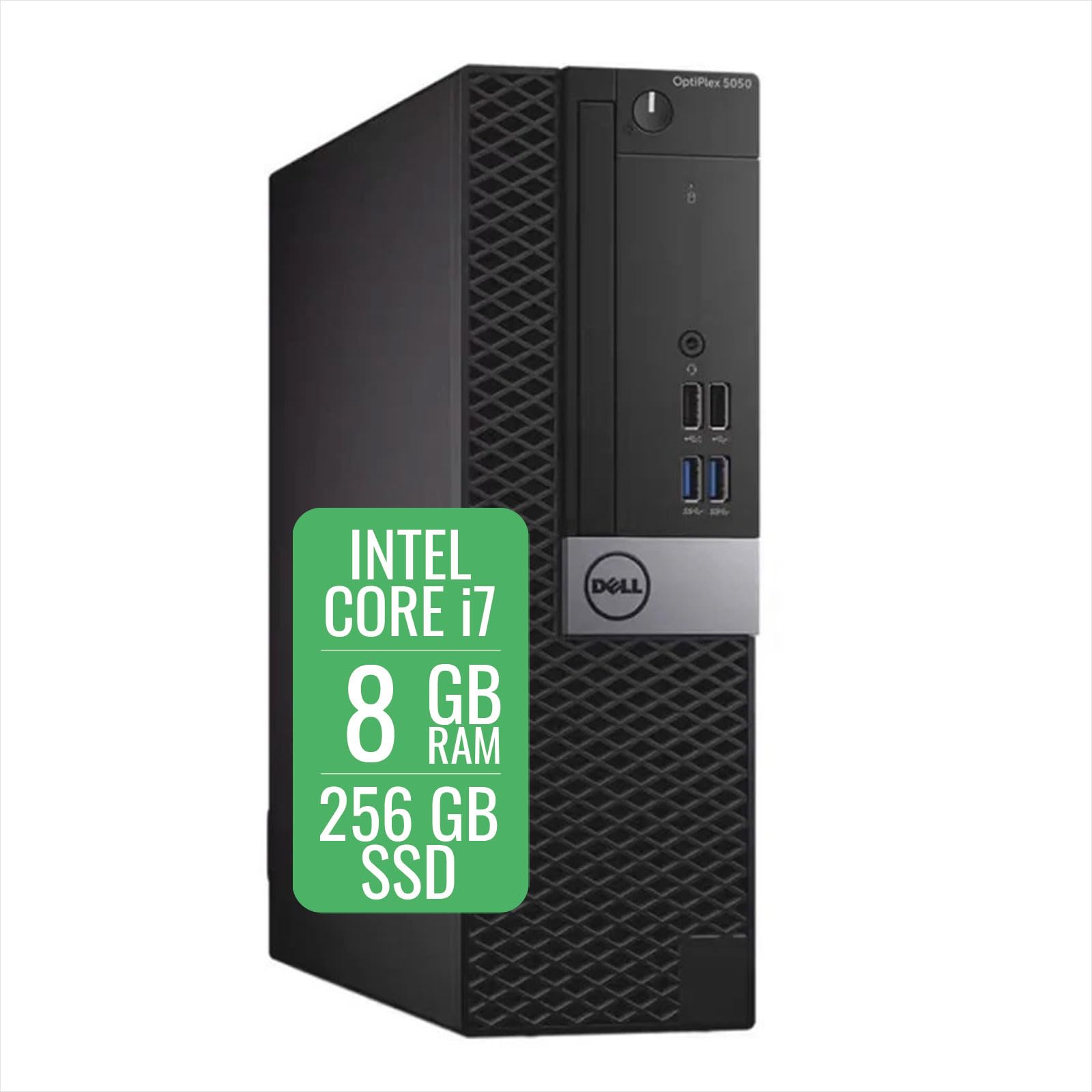 Dell Optiplex 5050 SFF Computer PC Desktop Intel Core i7 7th, Ram 8 Gb, Ssd 256 Gb, Wifi Usb, Windows 11 Pro + Libre Office (Ricondizionato)