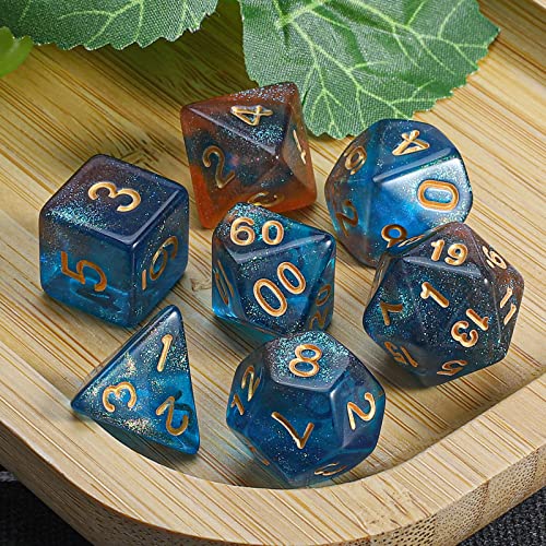 Image of CiaraQ 7pcs Polyhedral Dice Set for Dungeon and Dragons MTG Table Games