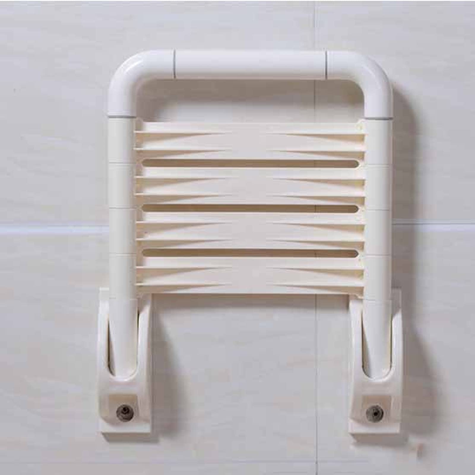 Silla de Ducha abatible para Personas Mayores, Asiento de Ducha Plegable Montaje en Pared soporta hasta 300 kg para Personas Mayores, Ancianos, discapacitados, lesionados,White