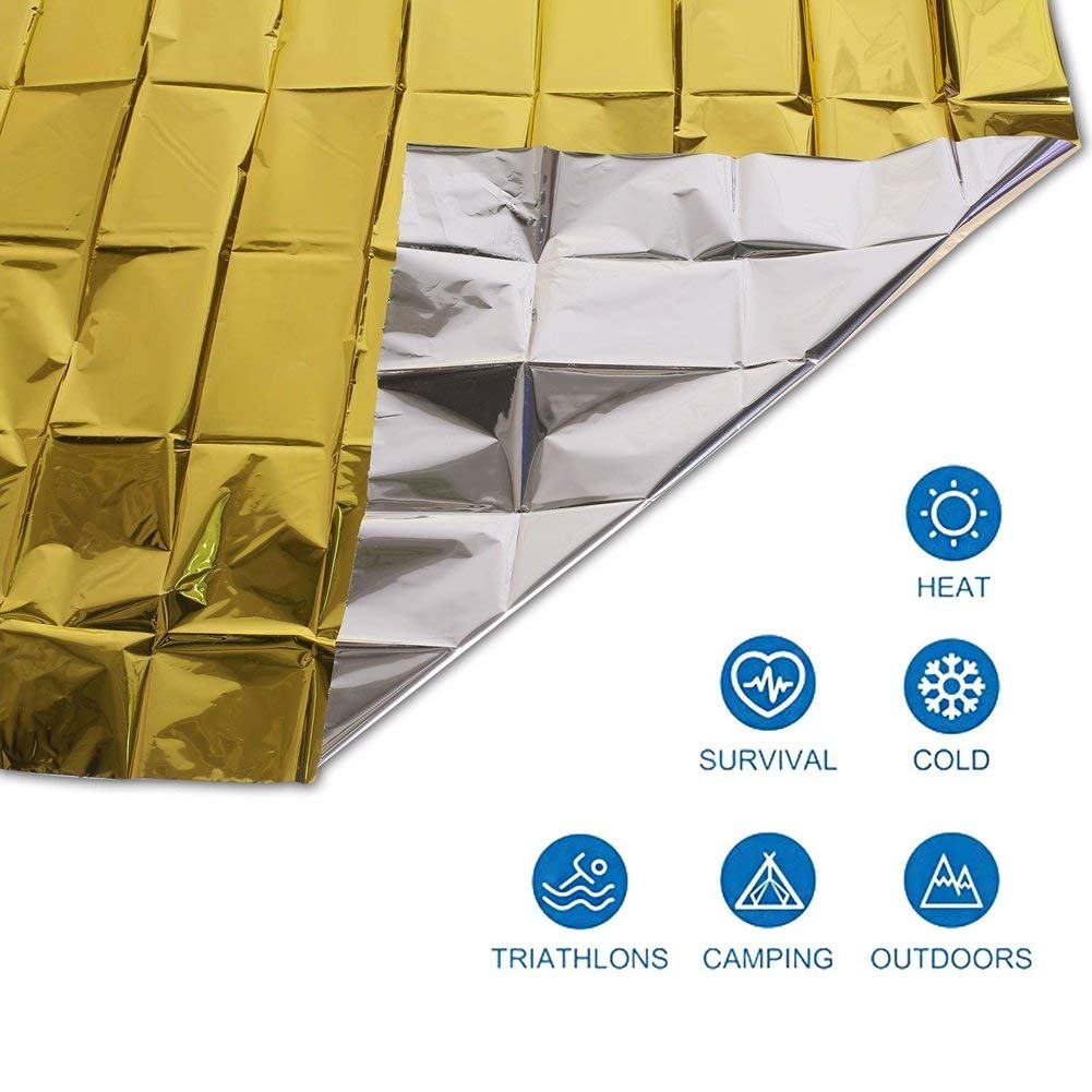 NYKKOLA 4Pack Extra Large Emergency Mylar Blanket 84 X