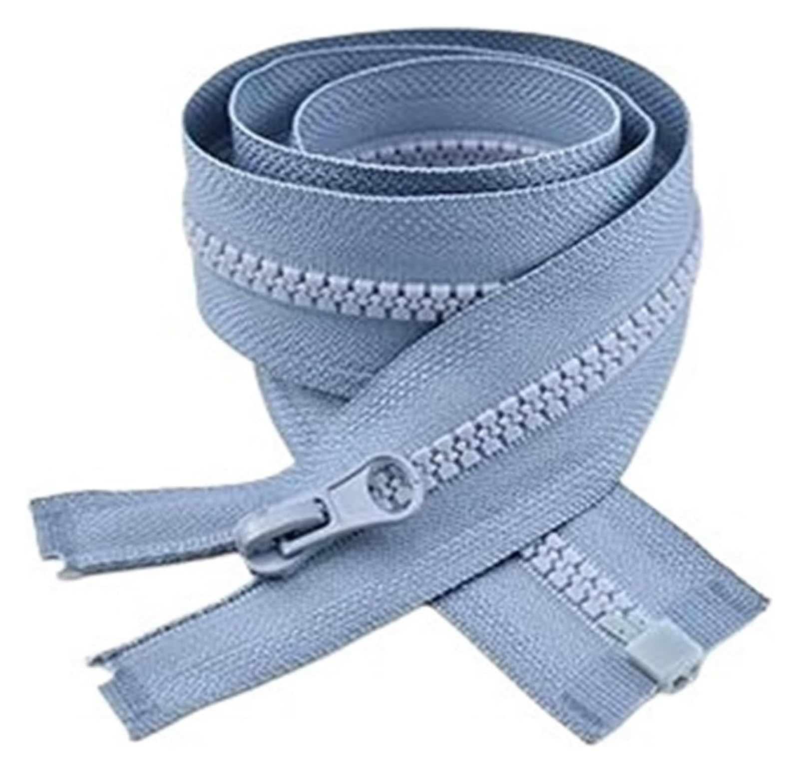 Cremalleras de Metal, Cremalleras, Cremallera Resina con Bloqueo automático Extremo Abierto 5# for Coser Chaquetas, Abrigos, Dientes Rojos, for Accesorios Prendas Bricolaje(Rojo)(Grey Blue)