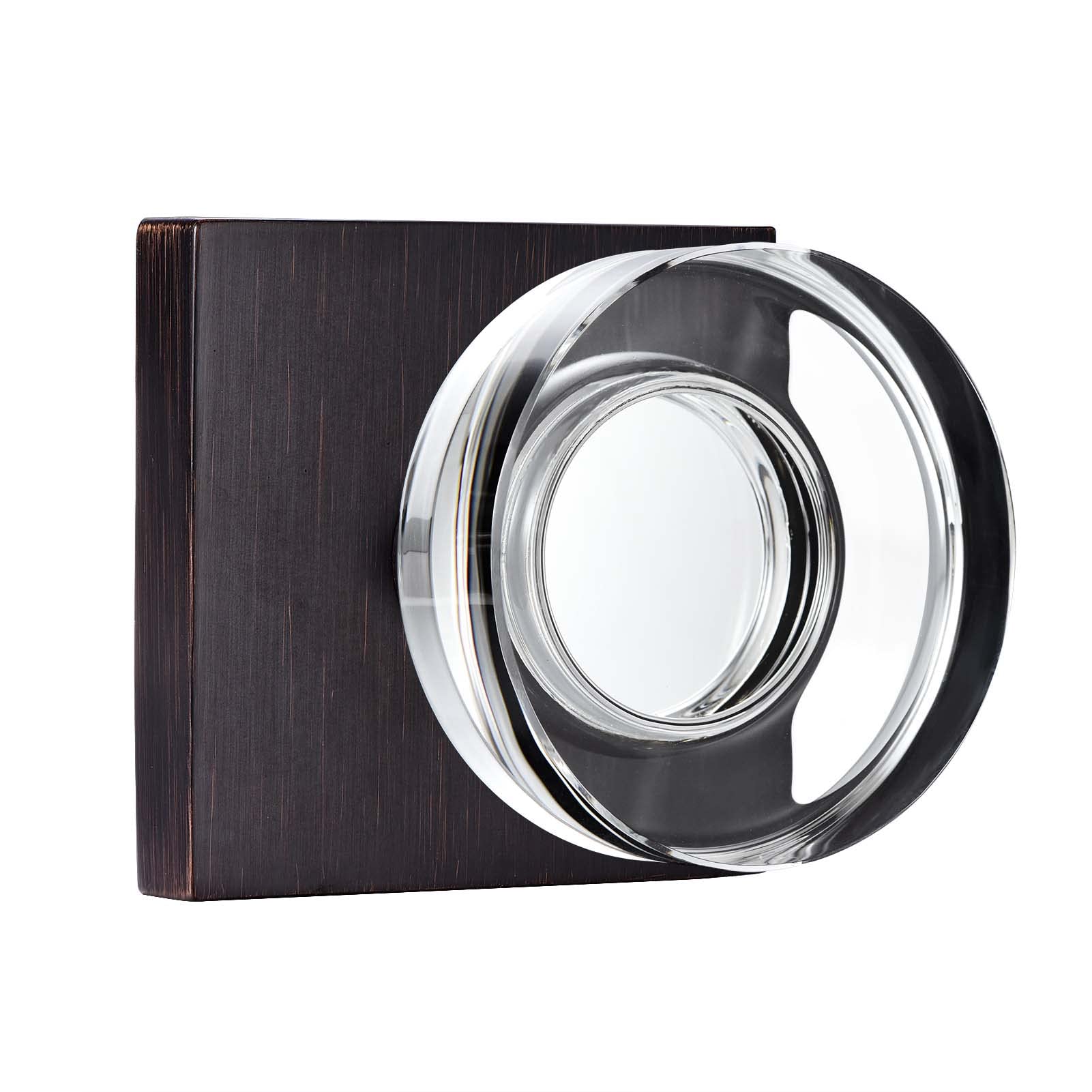 coolnews Crystal Door Knobs Interior, Passage Hall Closet Door Knobs, Oil Rubbed Bronze — image 1
