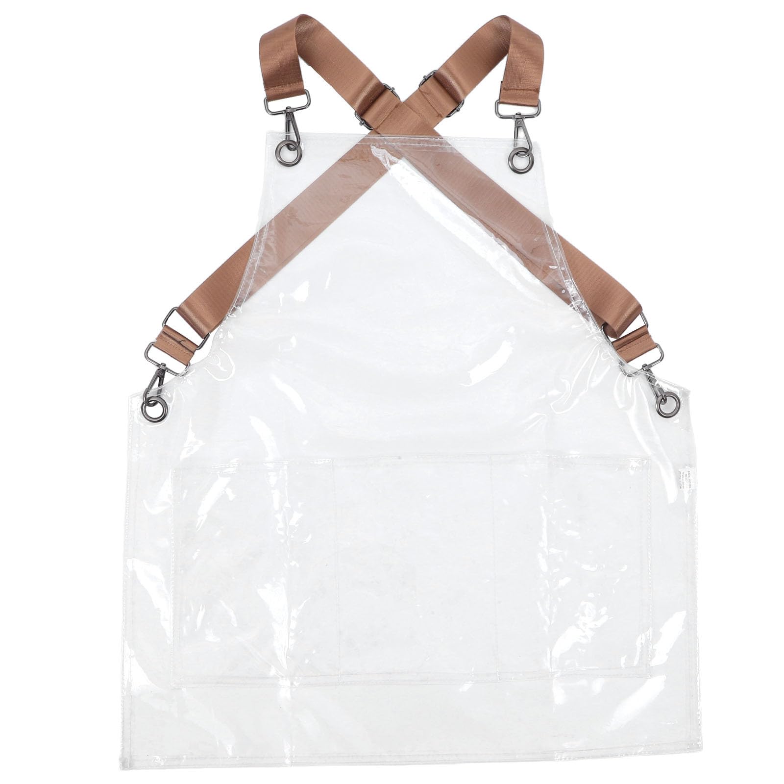 Delantal Transparente de Tpu para Peluquera Mujer con Tirantes Ajustables, Resistente al Agua y Aceite, Adecuado para Cocina y Salón de Belleza