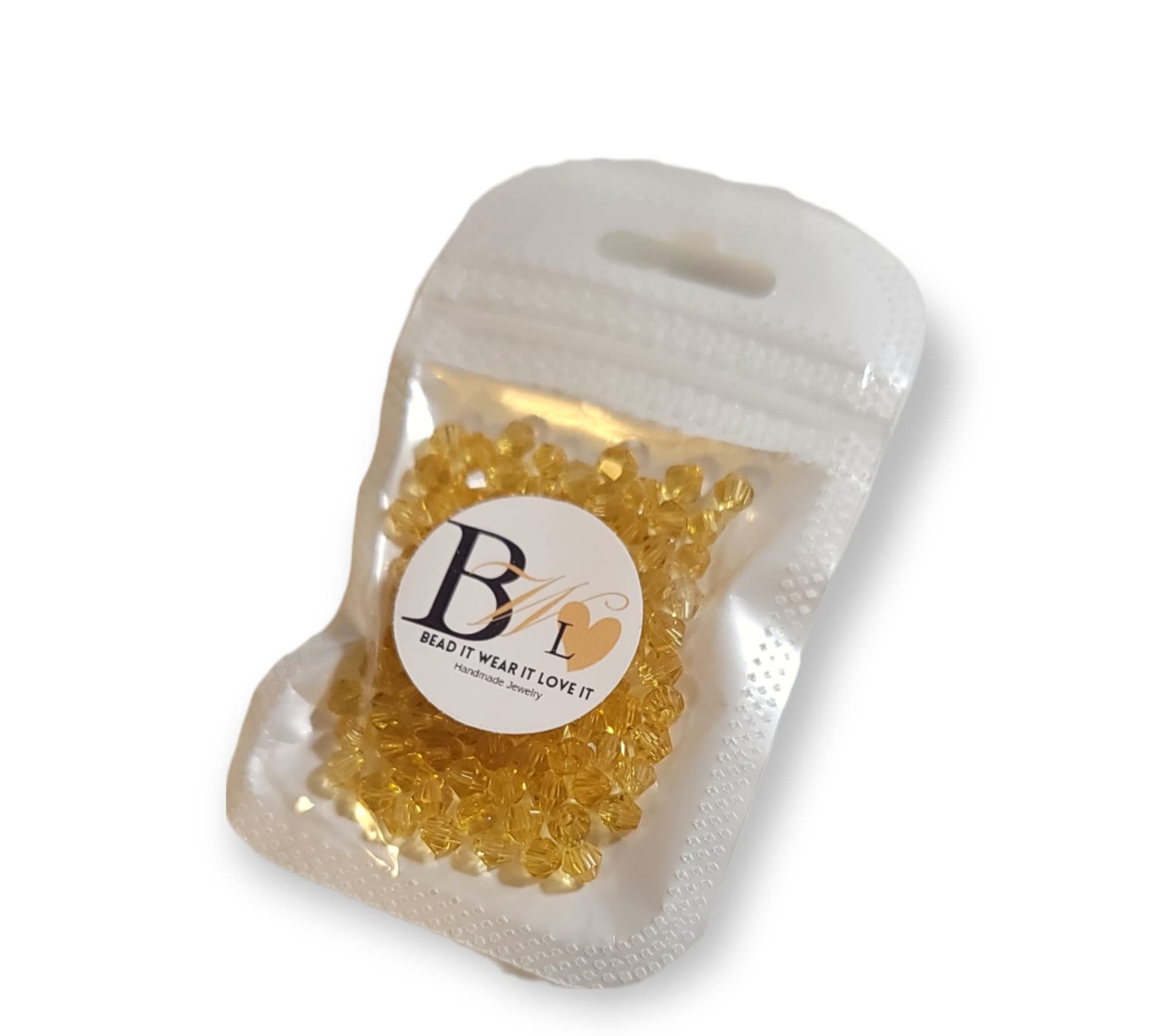 Bead It Wear It Love It Bicone Style Faceted Crystal Dreadlock Loc Sprinkles Hair Beads, Loc Jewelry For Dreadlocks (Gold)