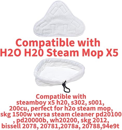 Miniatura 2 de Unikstone 6 almohadillas de vapor reutilizables y lavables de microfibra para vapor, almohadillas de repuesto para trapeador de vapor Steamboy X5