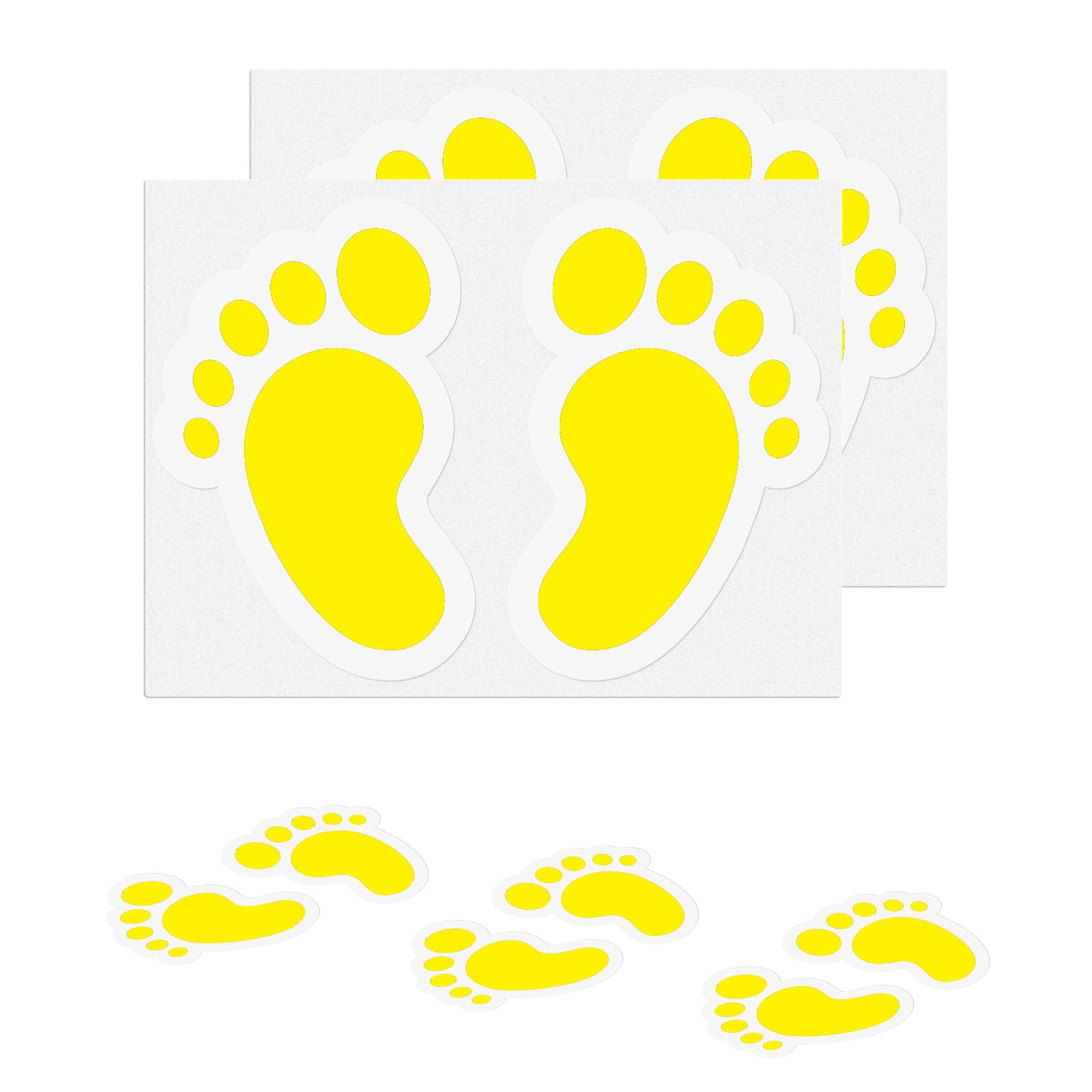 Amazon.com: YIKIADA 20 Pairs Yellow Footprint Stickers 4×6 in