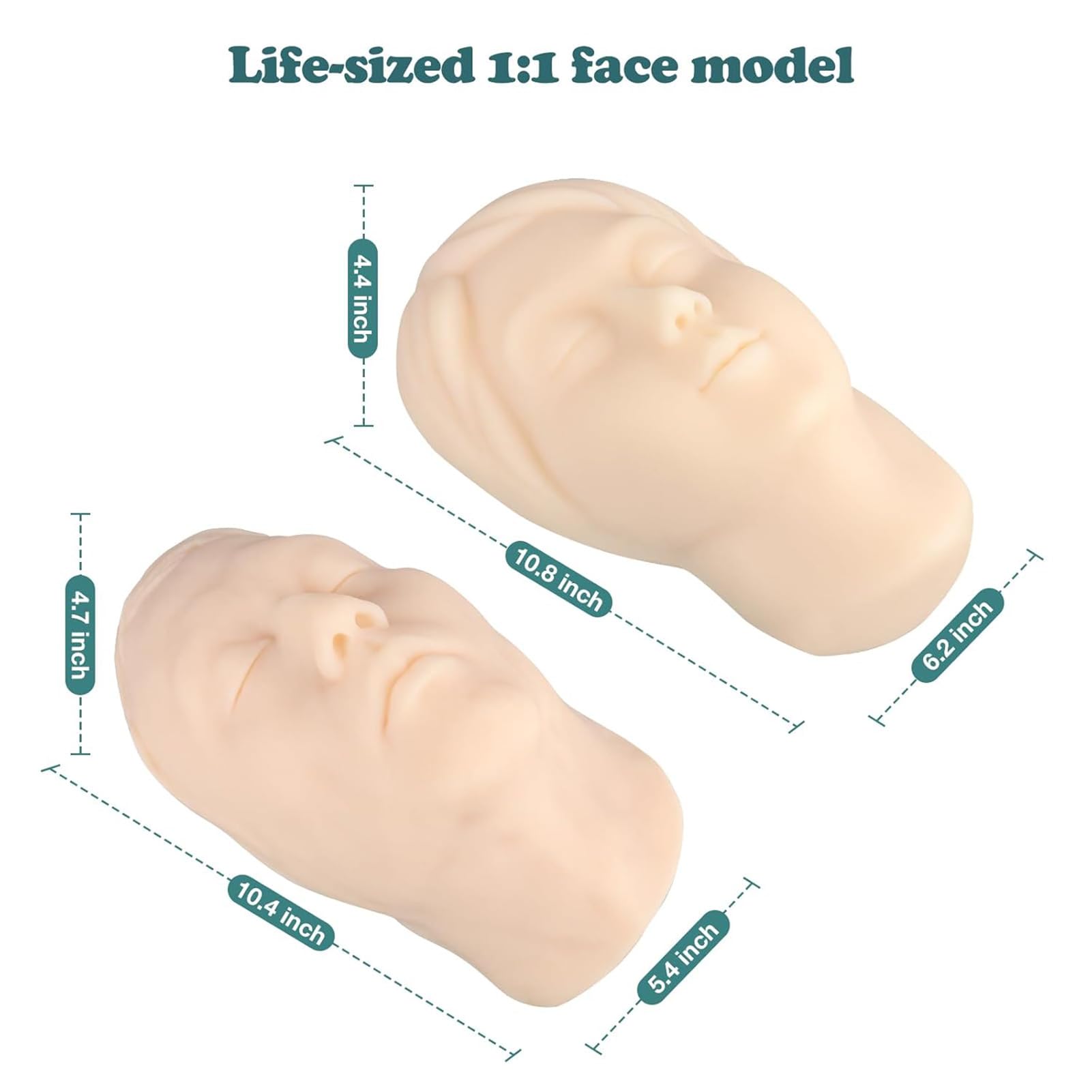 Model twarzy manekina do treningu wtryskowego, silikonowy model głowy do wtrysku twarzy z kośćmi wewnątrz ludzkiej twarzy, do nauczania mikroplastiku, nauczania estetyki, szkolenia dla ucznia