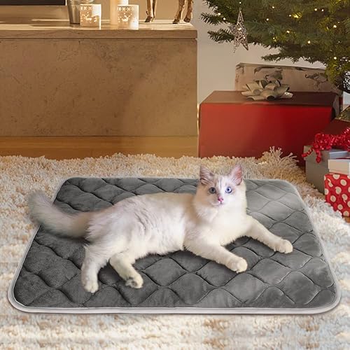 Miniatura 4 de ULIGOTA Cama autocalentable para gatos, alfombrilla térmica para mascotas, almohadilla autocalentable para jaula de perro, 20 x 16 pulgadas