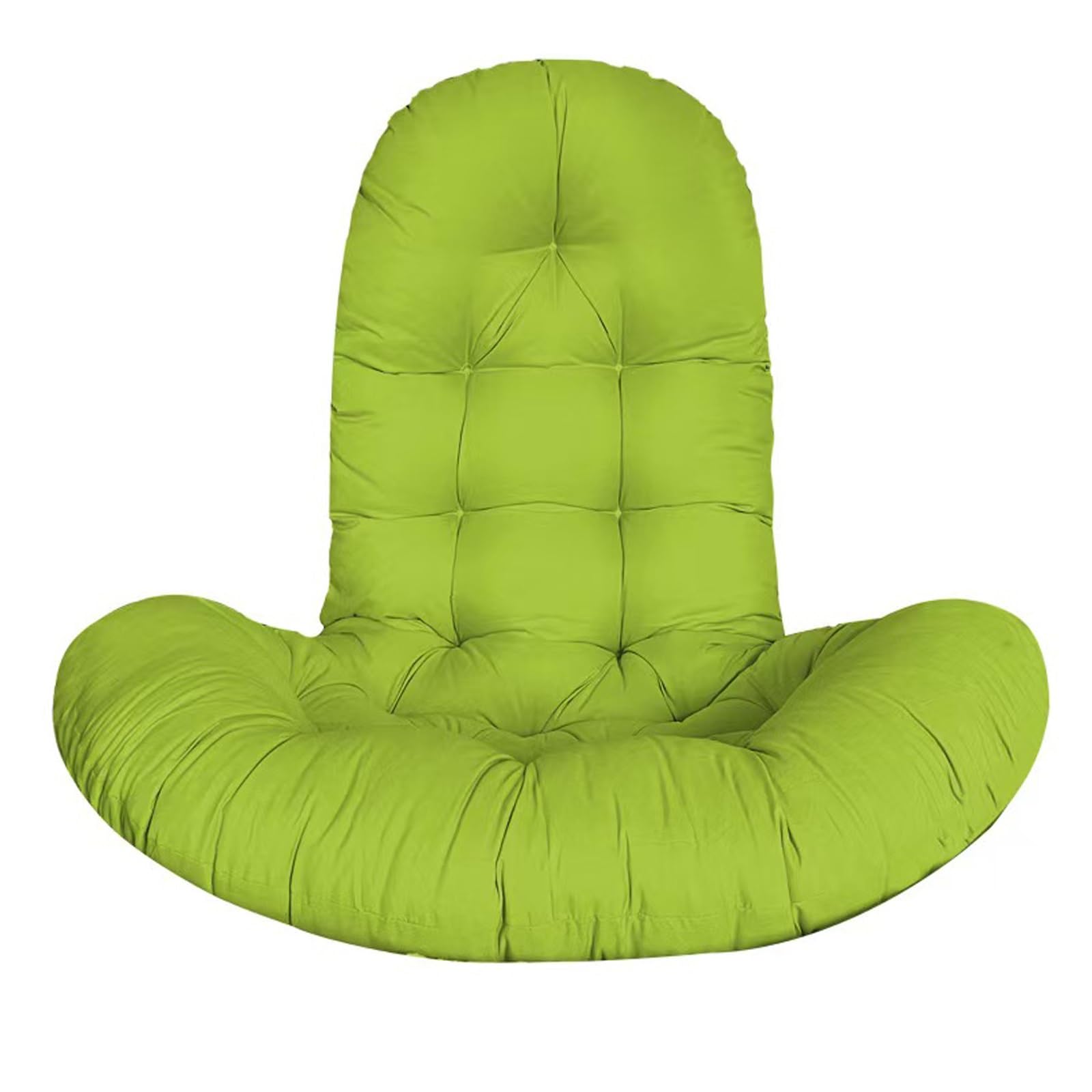 Cojín grande para silla colgante verde de jardín en tejido suave