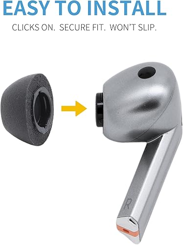 Miniatura 5 de Comply TrueGrip  Puntas de repuesto de espuma viscoelástica prémium para Samsung Galaxy Buds3 Pro  Comodidad mejorada, ajuste seguro, aislamiento de