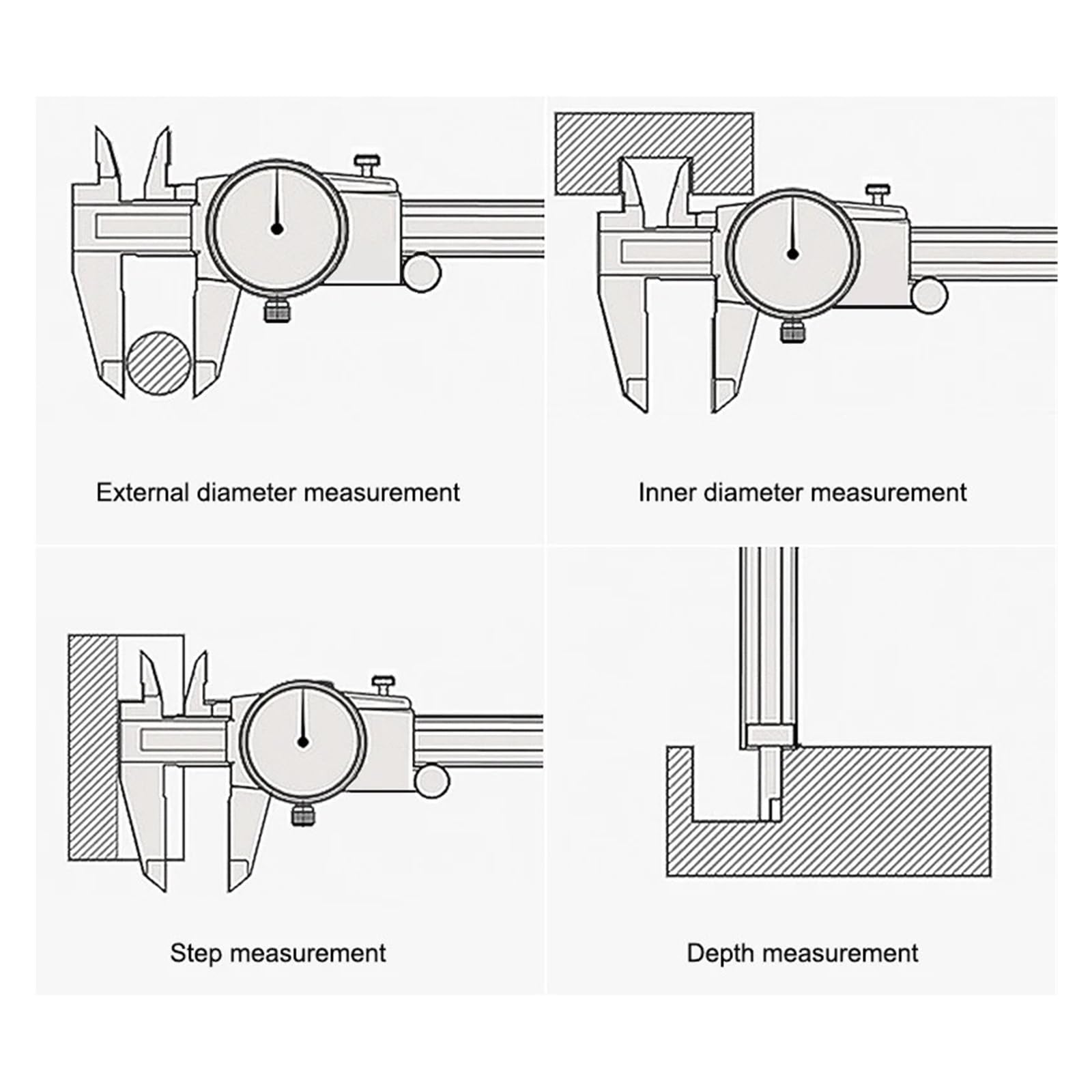 Calibradores de cuadrante de 0,01 mm Calibrador de cuadrante de 300 mm Medición de Altura y diámetro Calibrador Vernier Medición de Profundidad