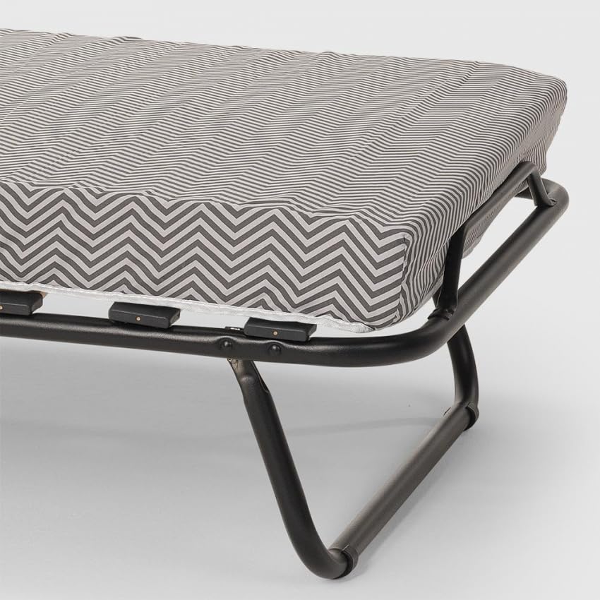 Produce Shop Brandina Letto Pieghevole con doghe e Materasso 80x180cm in Microfibra Apollo - Verde