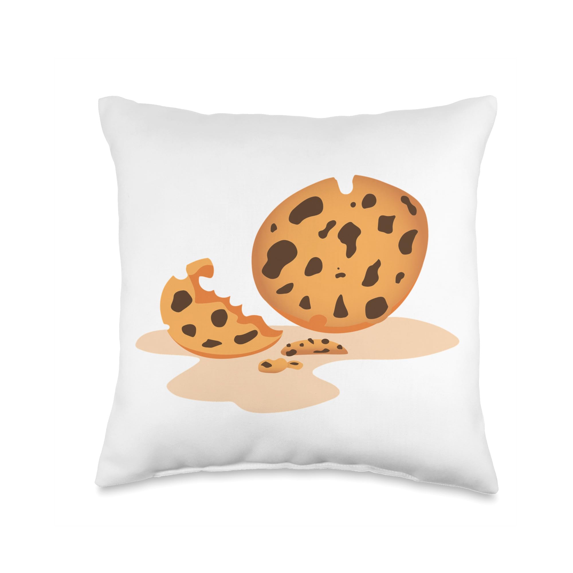 Clever Witty Cookie DesignsGiant Delicious Chocolate Chip Cookie Throw Pillow, 16x16, Multicolor