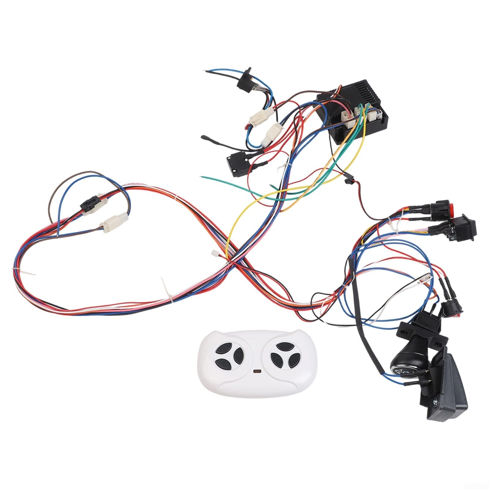 Yhenlovtt Ensemble de télécommande pour voiture électrique pour enfants avec récepteur sans fil 2,4G pour voiture à monter pour enfants, ensemble de câblage de modification DIY pour modèles 6V 12V