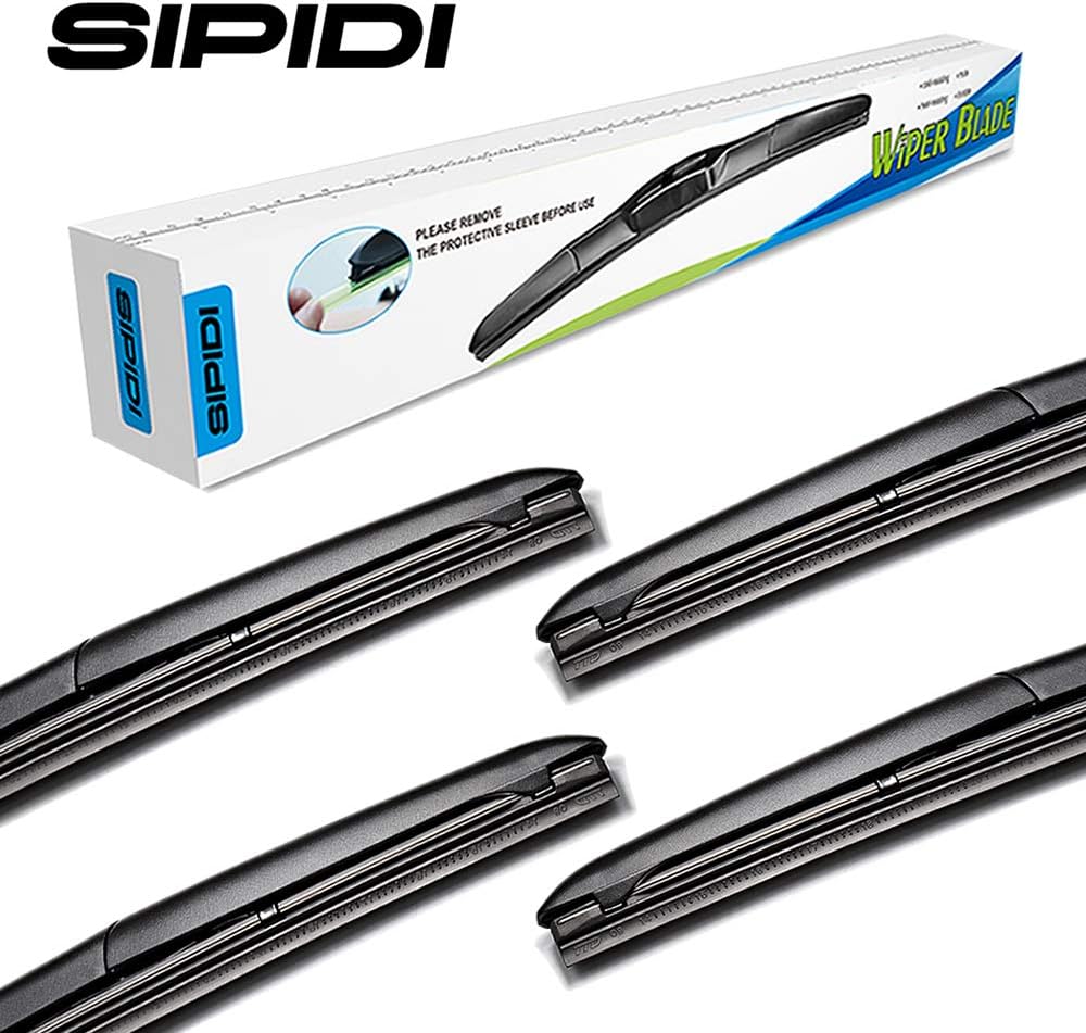 Amazon Com Sipidi Windshield Wipers Hybrid Wiper Blades 26 22 Pack Of 4 Automotive