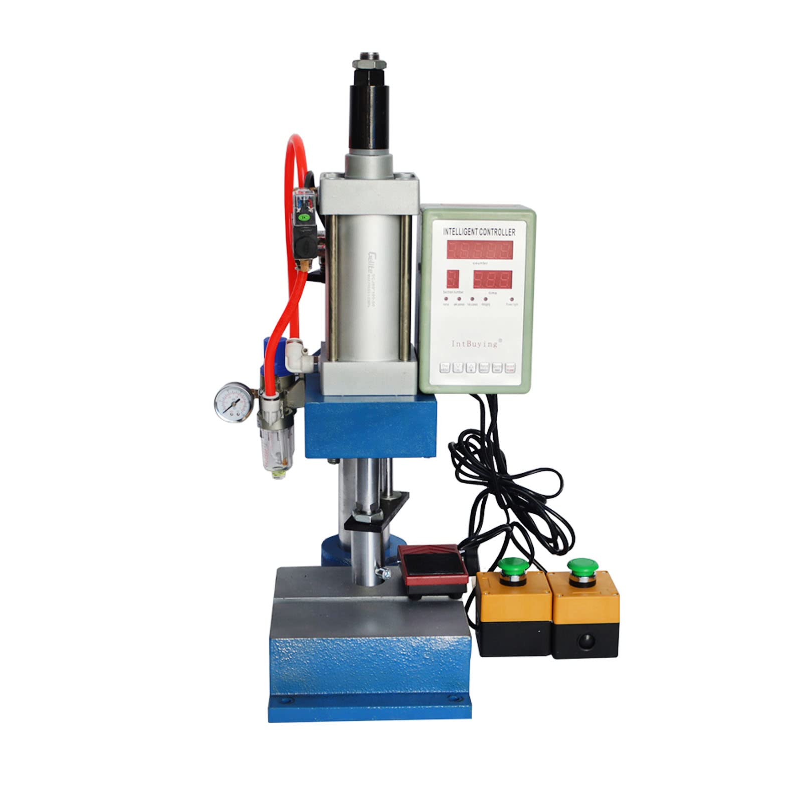 LGXEnzhuo 2205Lb Pneumatic Punch Machine Pneumatic Press with Display Controller 110V