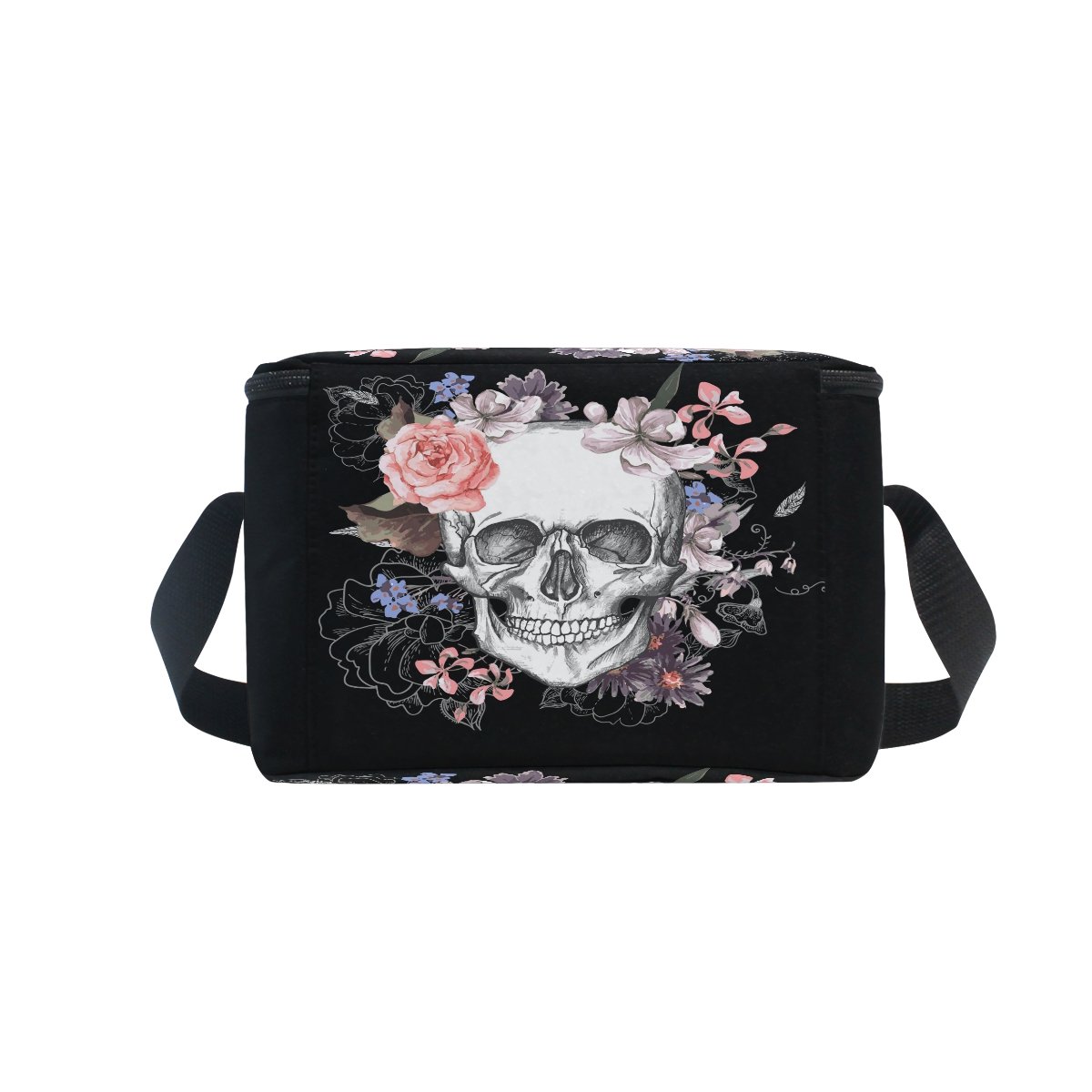 Sac à Déjeuner Isotherme Rétro Motif Tête De Mort – 25x17x22,5 Cm, Pour école, Travail, Voyages