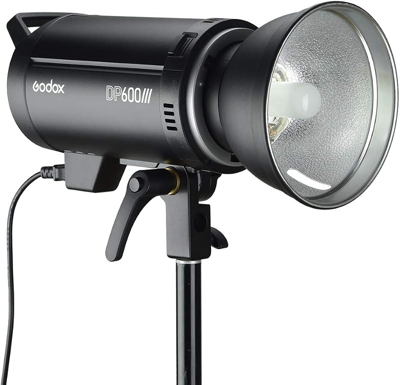 Godox DP600III Professzionális Stúdió Vaku 600Ws Bowens Rögzítéssel, 1mp Újratöltési Idő, GN80, 5600K, 150W Állítható Lámpa Esküvői Portré F