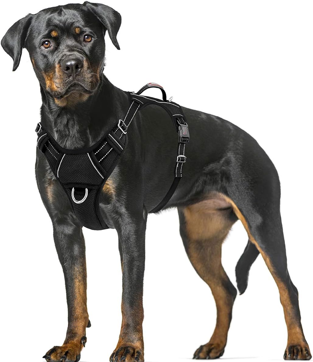 BARKBAY No Pull Dog Harness Large Step in Reflective Dog