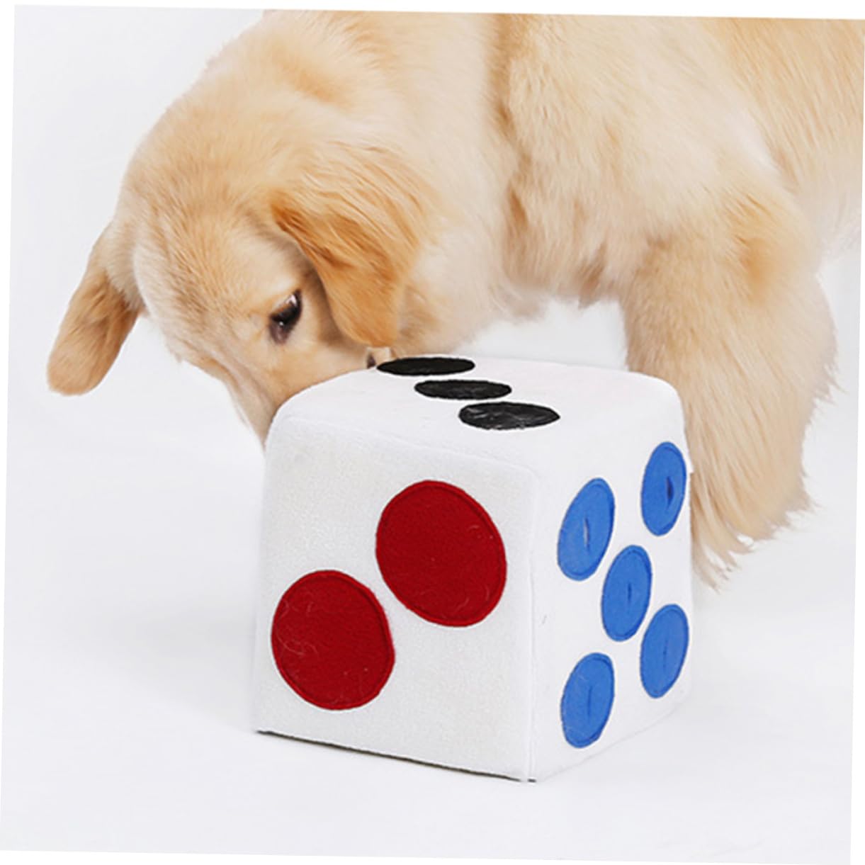 Toddmomy Distributeur De Croquettes Anti-étranglement pour Animaux Jouet Olfactif Forme De Dé Alimentation Lente pour Chien