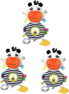 Toyvian 3 Pçs Brinquedo De Carrinho De Bebê Bicho De Pelúcia Brinquedos De Pelúcia Para Bebê Brinquedo De Berço Musical Brinquedos De Cama De Bebê Brinquedo De Berço Infantil Brinquedo