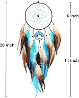 Vista 5 de Urdeoms Atrapasueños turquesa NO.33 y atrapasueños NO.34 Bundle