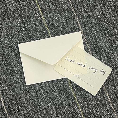 XINGSUI 80 Stück 14,13 * 2,75 Zoll Vintage Mini Umschläge, Klein Farbige Briefumschläge, Einfaches Flip Kleine Briefumschläge, für Grußkarten, Einladungen, Geschenke(Weiß)
