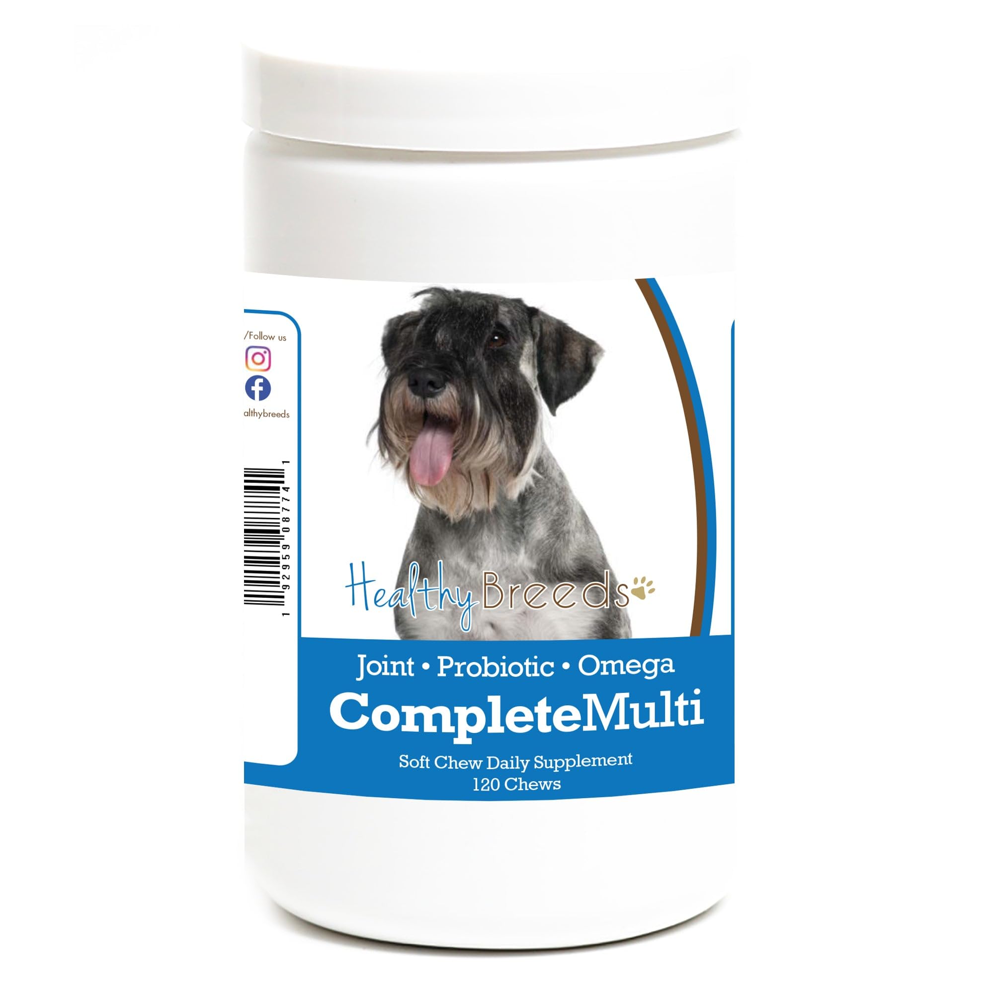 Healthy Breeds Standard Schnauzer All In One Multivitamin Soft Chew 120 Count