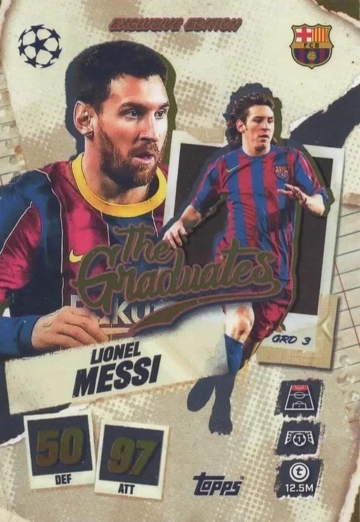 Match Attax 2025 2026 Lionel Messi The Graduate Limited Edition Trading Card