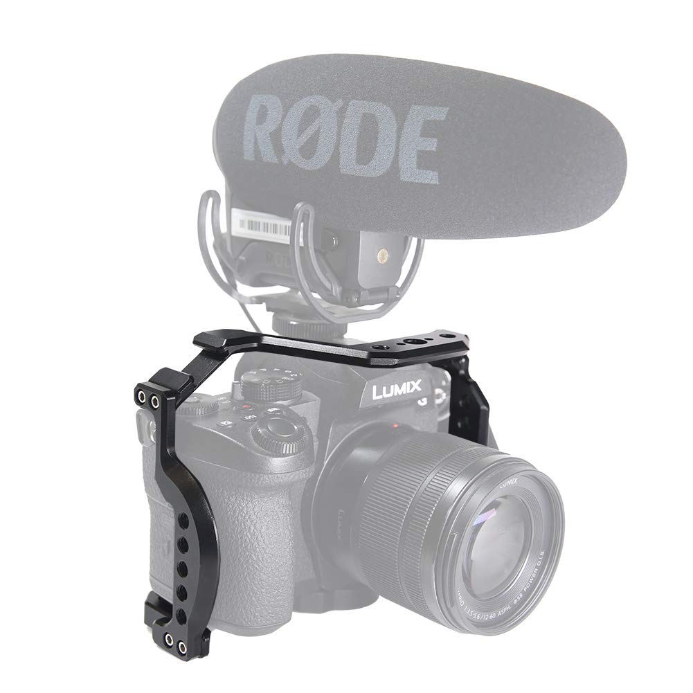 NICEYRIG G95 - Jaula para cámara Panasonic G95/G85, con Zapata fría de Carril OTAN y Orificio de localización de Accesorios de 3/8 "-16