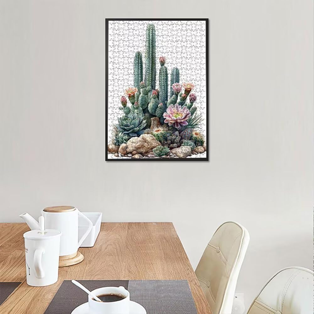Puzzle 3000 Pezzi, Piante Cactus 3D Puzzle per Adulti Impegnativo, Educa Puzzles Artistico, Divertente E Stimolante Puzzles Decorativo per La Famiglia, Regalo e Decorazione Pareti DX0YL6-919