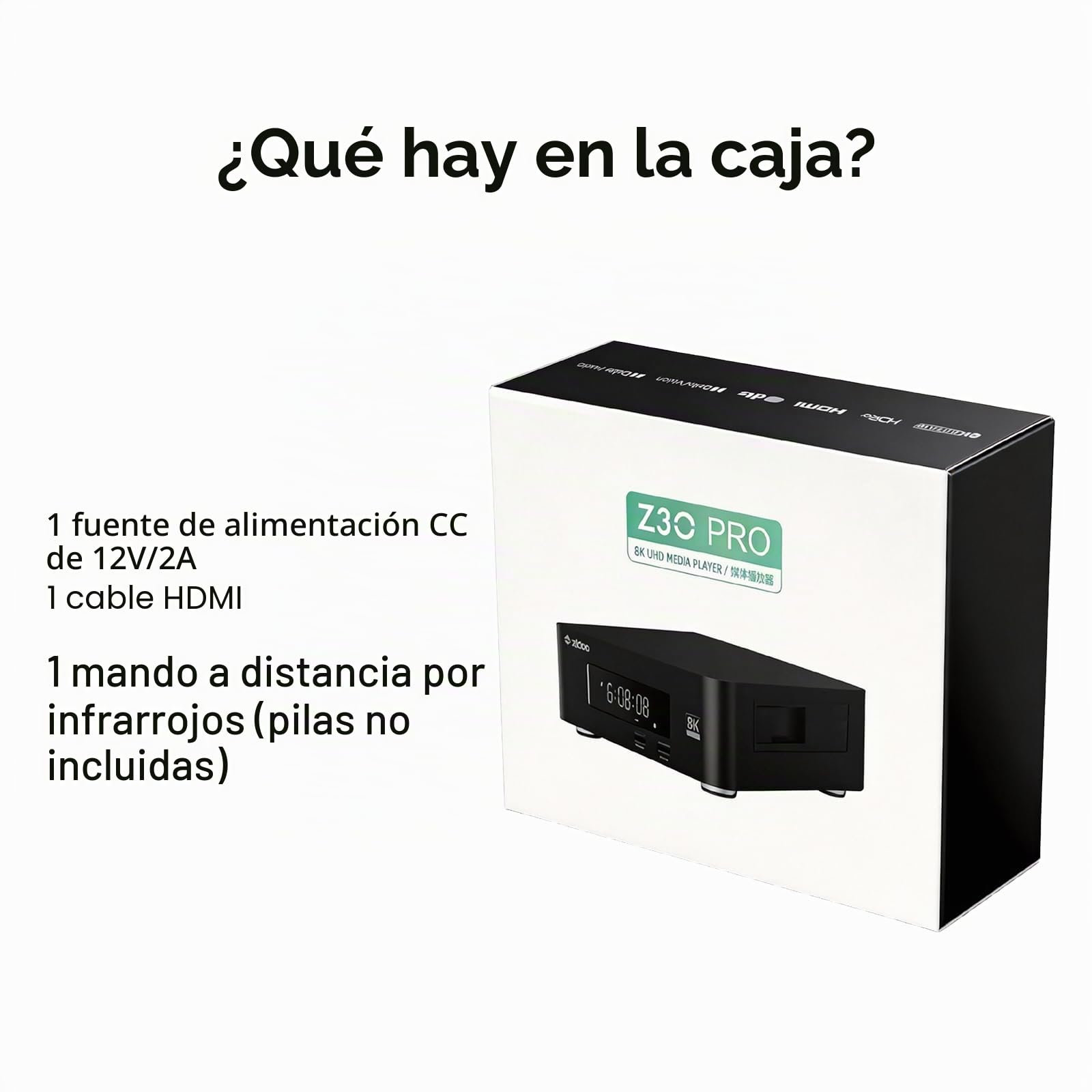 zidoo Z30 PRO-8K Reproductor multimedia Amlogic S928X-K Procesador 6G+64G,DV, HDR10+ Set parte superior Box,Android 11, BDMV/ISO,Bahía HDD