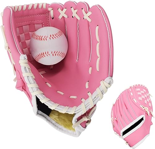 Guante de béisbol para niños, jóvenes y adultos, guante de sóftbol de 10.5 pulgadas para entrenamiento y principiantes, guante de béisbol para mano