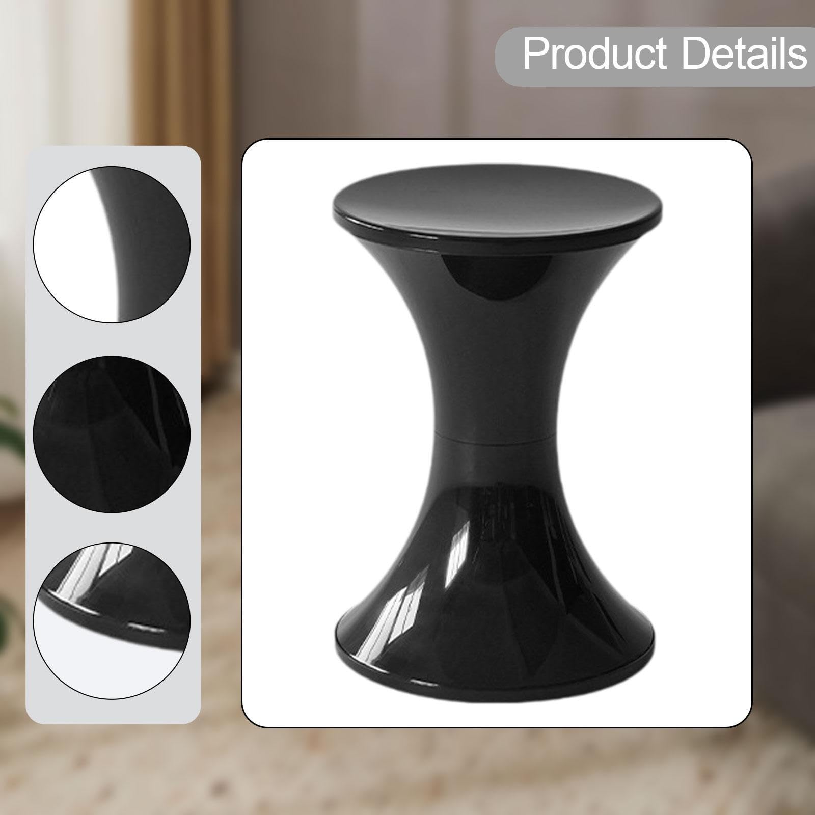 Taburete Almacenaje Ottoman Reposapiés Puf Multifuncional Fabricado en PP Tapa Extraíble Y Compartimento Espacioso Adecuado para Sala Dormitorio, Negro, Individual