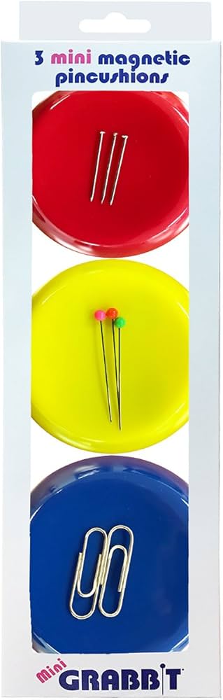 Amazon.com: Mini Grabbit Magnetic Pin Cushion 11.25 x 3.25 x 1.38