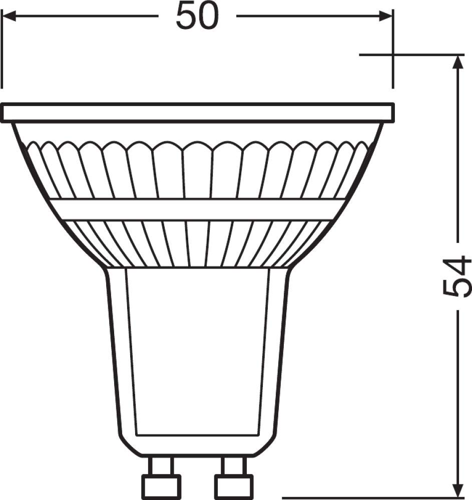 Osram STAR+ Dimmbare PAR16 LED Reflektorlampe mit GU10 Sockel, Warmweiss (2700K), 4.50W, 3-stufig dimmbar per Klick, Glas Spot, Ersatz für 50W-Reflektorlampe, LED THREE STEP DIM PAR16 (Packung mit 5)
